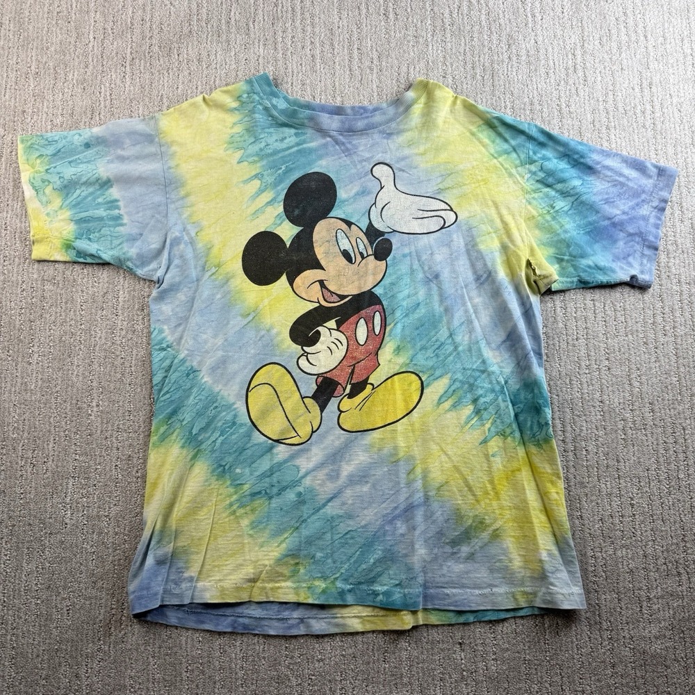 Vintage Disney Mickey Mouse Tie Dye Shirt Single Stitch Medium